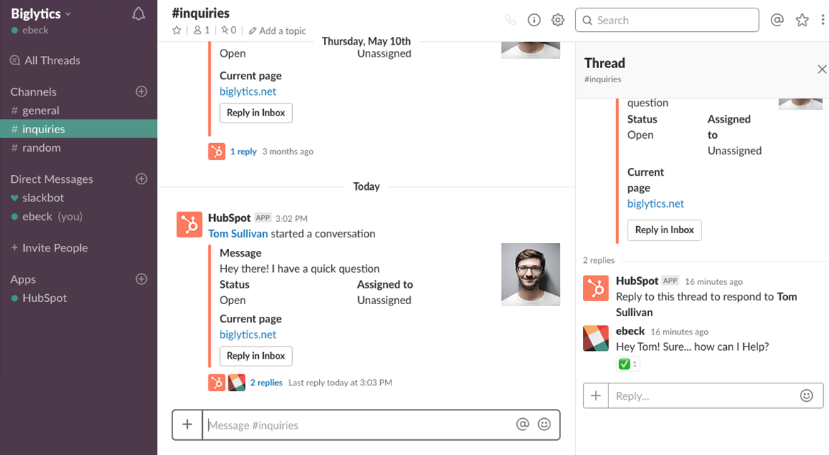 Logiciel de création de live chat gratuit HubSpot